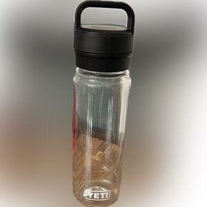YETI Transparent Bottle with Black Cap exc condition